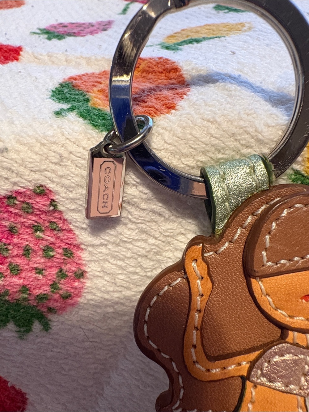 Coach Vintage Mermaid Leather Keychain with Green Sequins Early 2000βs EUC π§ββοΈ - Picture 2 of 6
